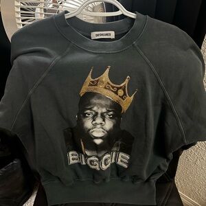 Daydreamer Biggie Crown Crew Neck in Dark Gray with Metallic Accents
